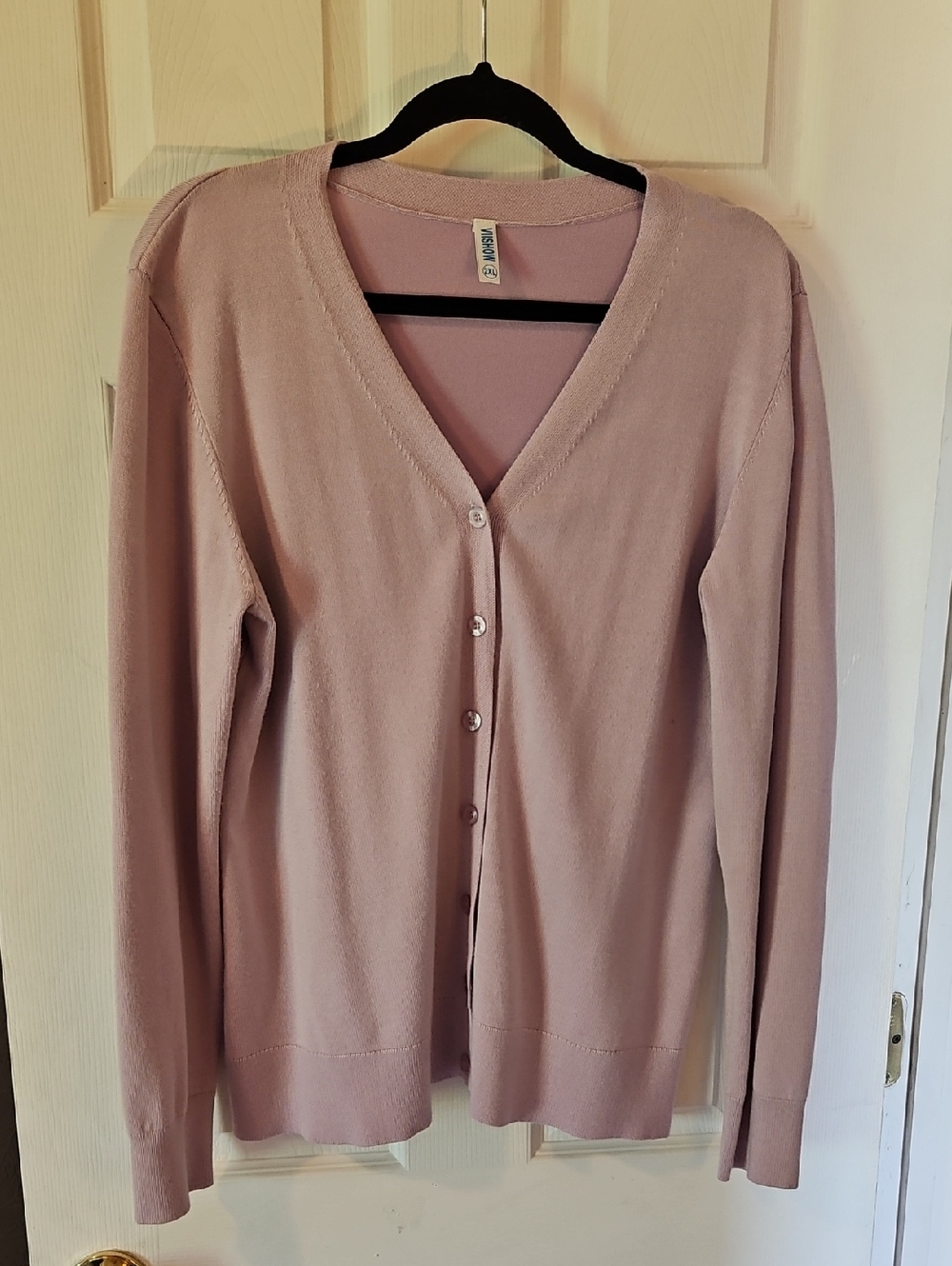 Mossimo Supply Co. Dusty Pink V-Neck Button Cardigan